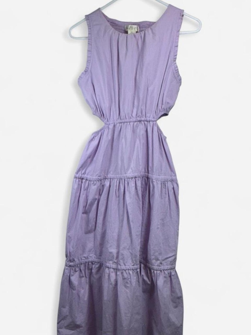 Heart & Moon Lavender Tiered Midi Dress Cotton Size M